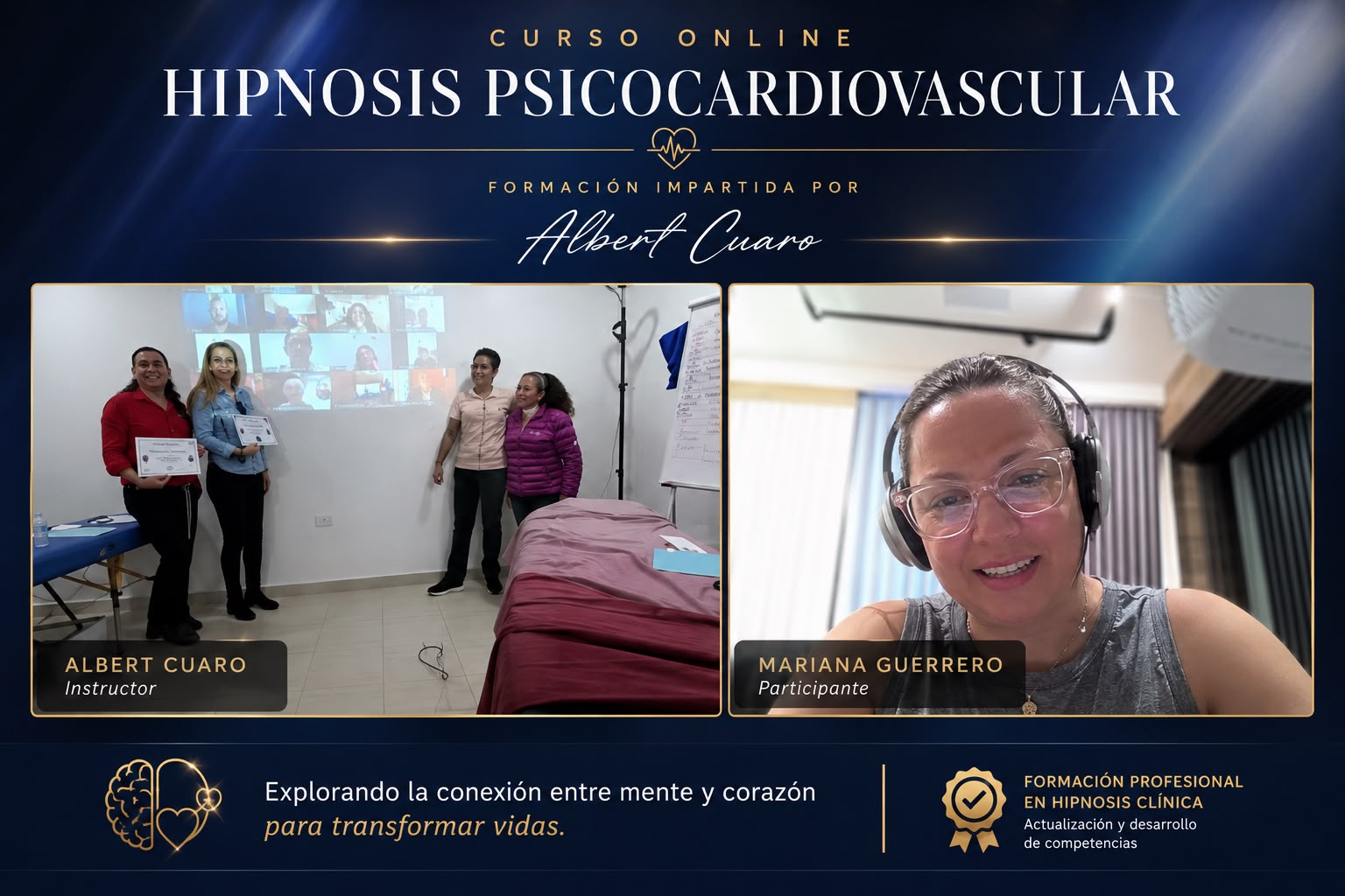 Mariana Guerrero en curso de Hipnosis Psicocardiovascular